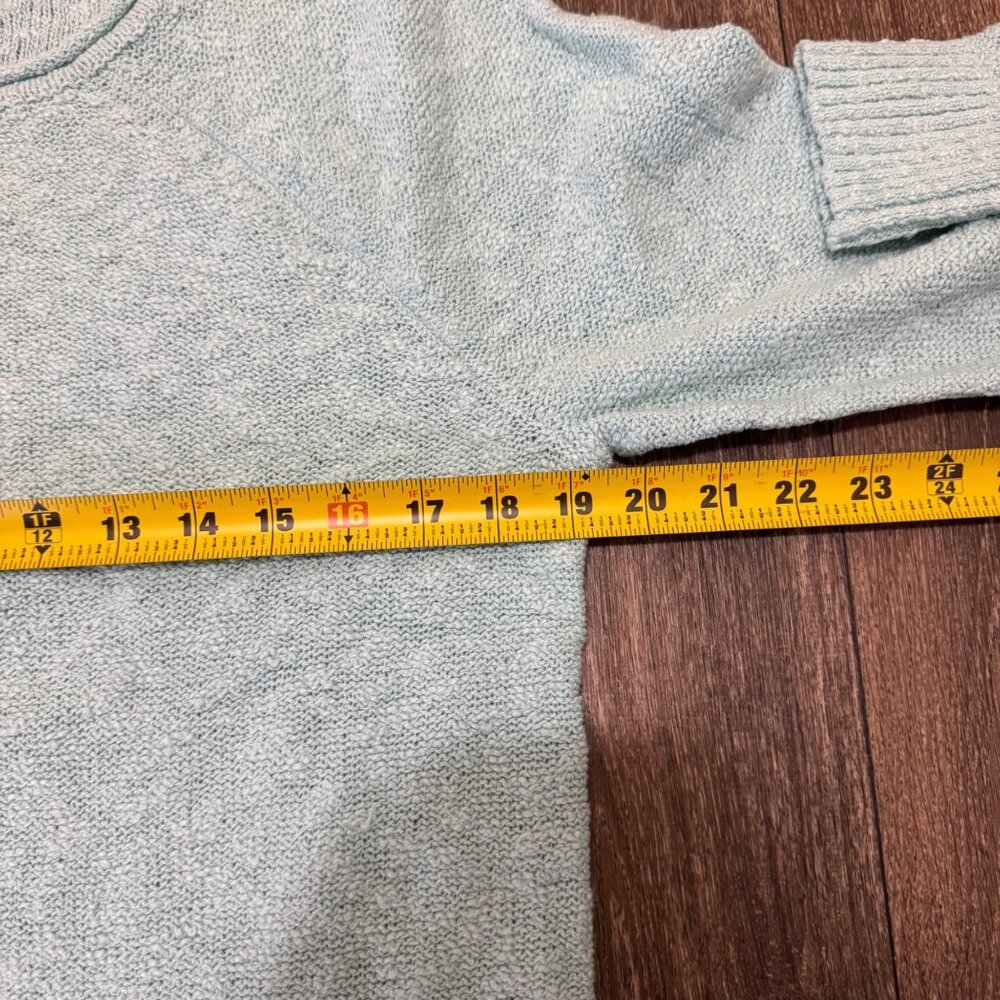 L.L.Bean Sweater Women’s M Medium Turquoise Rollneck Midweight Cotton Slub NWT - Picture 7 of 8